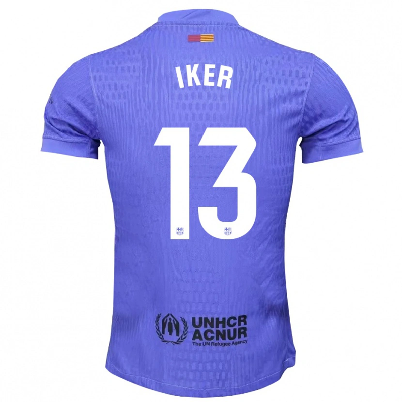 Danxen Mujer Camiseta Iker Rodríguez #13 Azul Negro Portero Equipación 2025/26 La Camisa México