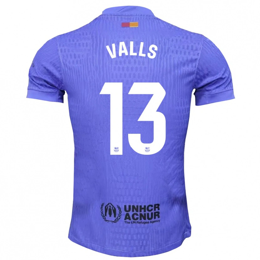 Danxen Mujer Camiseta Gerard Valls #13 Azul Negro Portero Equipación 2025/26 La Camisa México