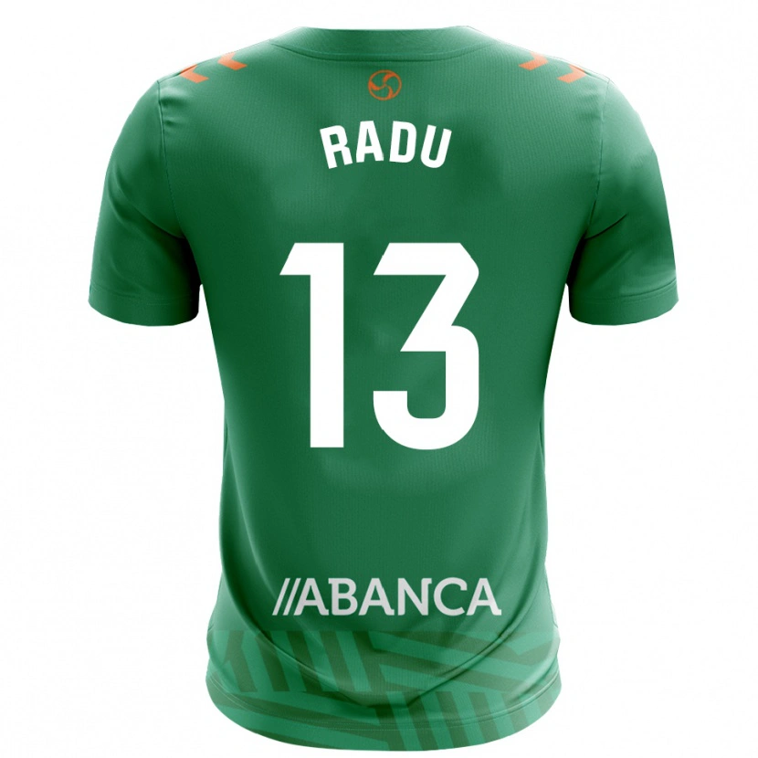 Danxen Mujer Camiseta Ionuț Radu #13 Verde Blanco Portero Equipación 2025/26 La Camisa México
