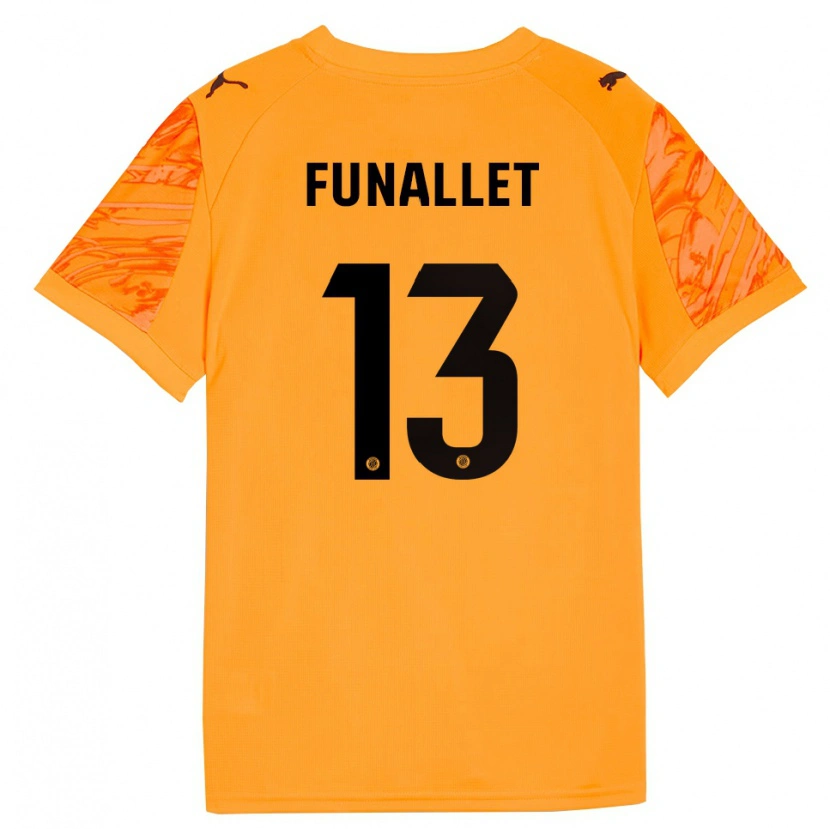 Danxen Mujer Camiseta Pau Funallet #13 Naranja Negro Portero Equipación 2025/26 La Camisa México