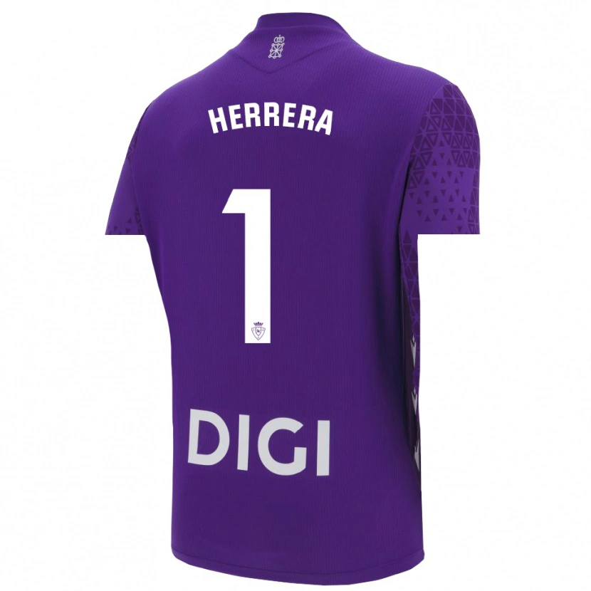 Danxen Mujer Camiseta Sergio Herrera #1 Púrpura Blanco Portero Equipación 2025/26 La Camisa México