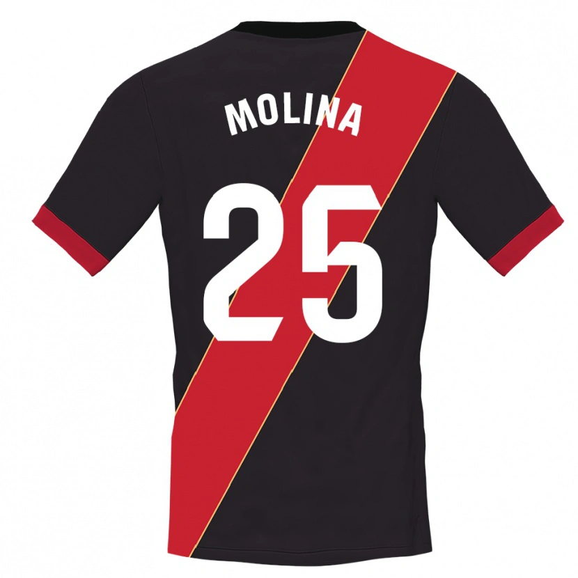 Danxen Mujer Camiseta Adrián Molina #25 Negro Rojo Portero Equipación 2025/26 La Camisa México