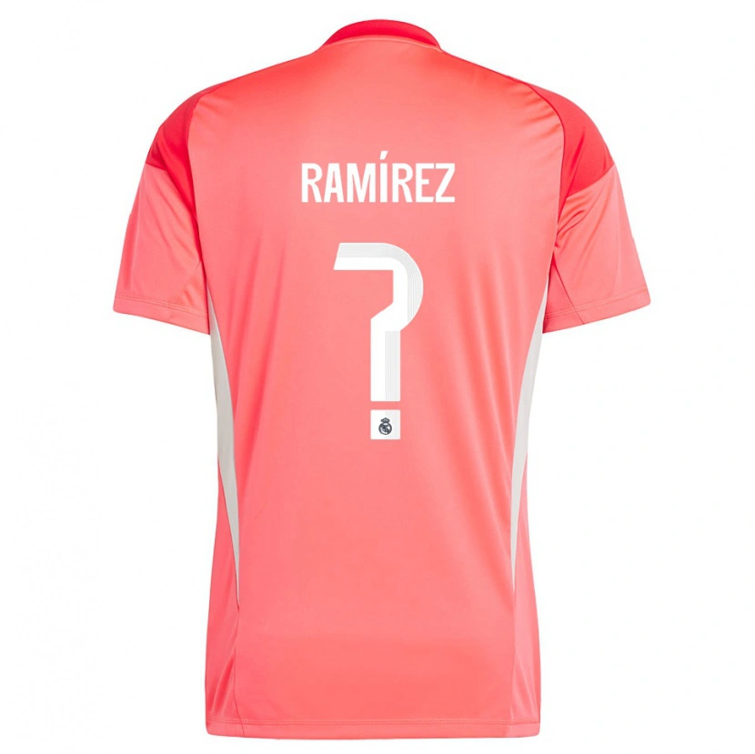 Danxen Mujer Camiseta Izan Ramírez #0 Blanco Blanco Rojo Naranja Portero Equipación 2025/26 La Camisa México