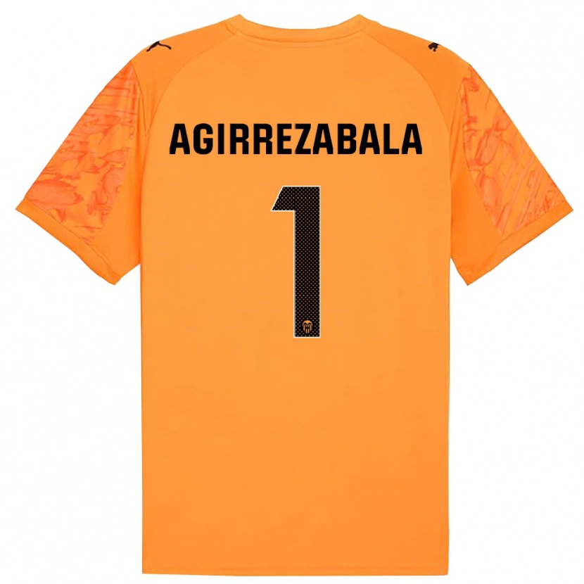 Danxen Mujer Camiseta Julen Agirrezabala #1 Naranja Negro Portero Equipación 2025/26 La Camisa México