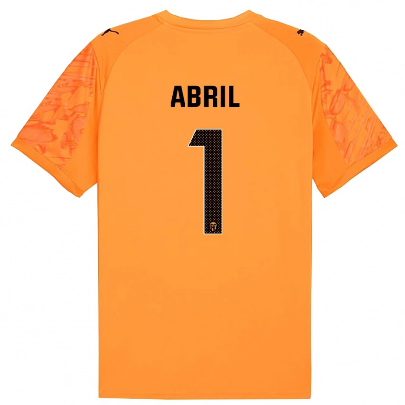 Danxen Mujer Camiseta Vicent Abril #1 Naranja Negro Portero Equipación 2025/26 La Camisa México