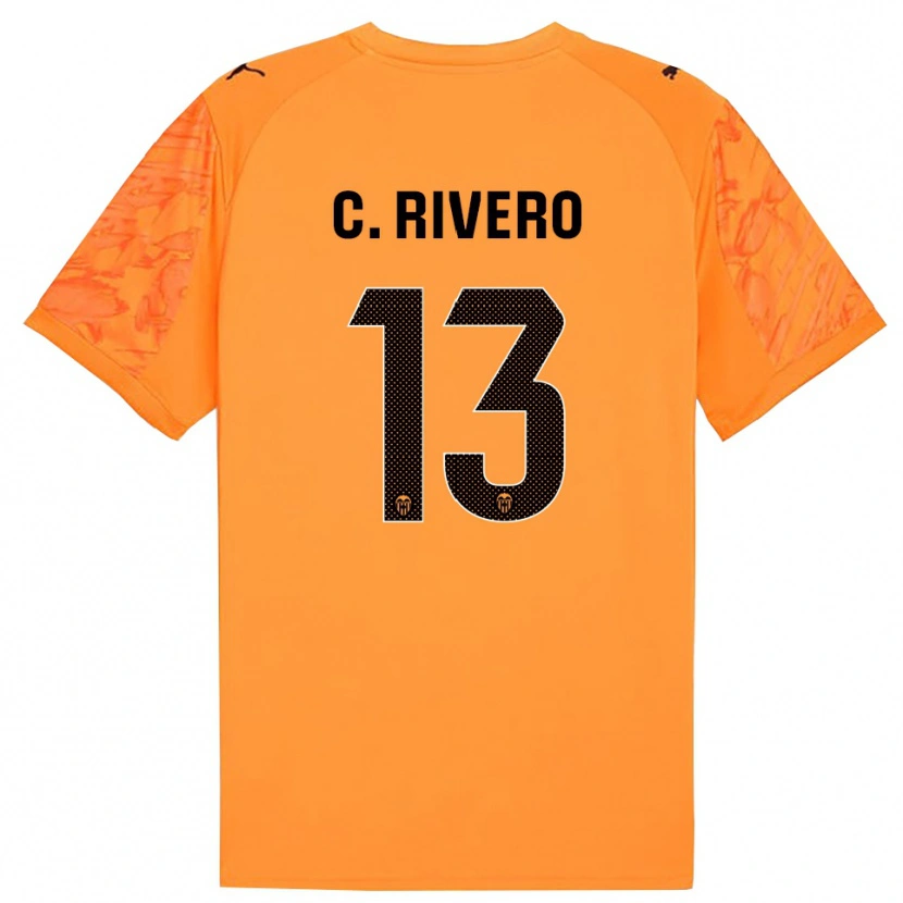 Danxen Mujer Camiseta Cristian Rivero #13 Naranja Negro Portero Equipación 2025/26 La Camisa México
