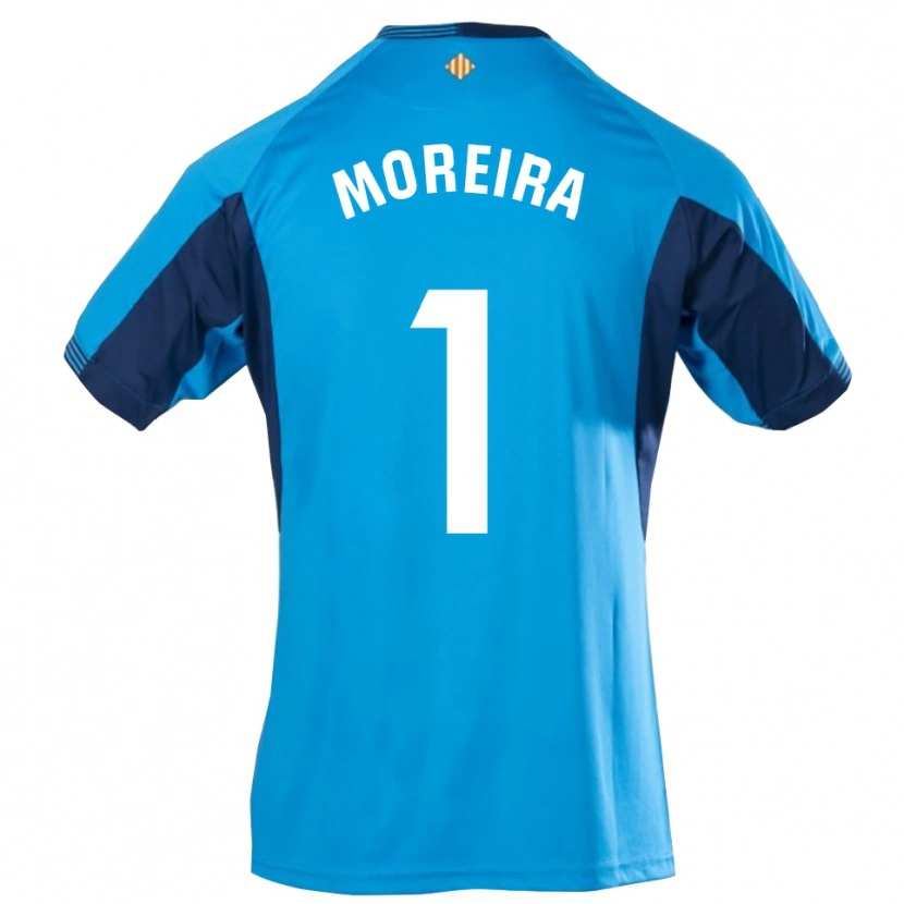 Danxen Mujer Camiseta Yago Moreira #1 Azul Blanco Portero Equipación 2025/26 La Camisa México