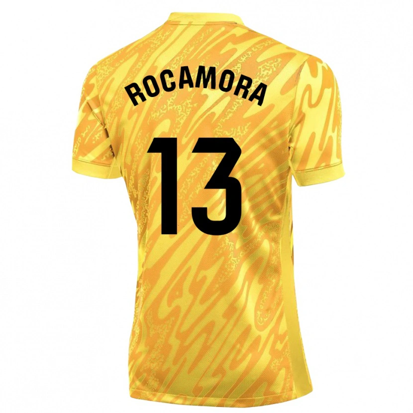 Danxen Mujer Camiseta María Rocamora Díaz #13 Amarillo Negro Portero Equipación 2025/26 La Camisa México