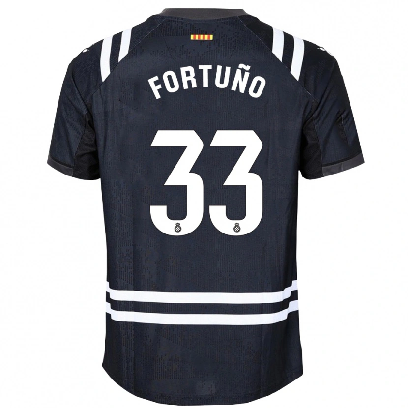 Danxen Mujer Camiseta Ángel Fortuño #33 Negro Blanco Portero Equipación 2025/26 La Camisa México