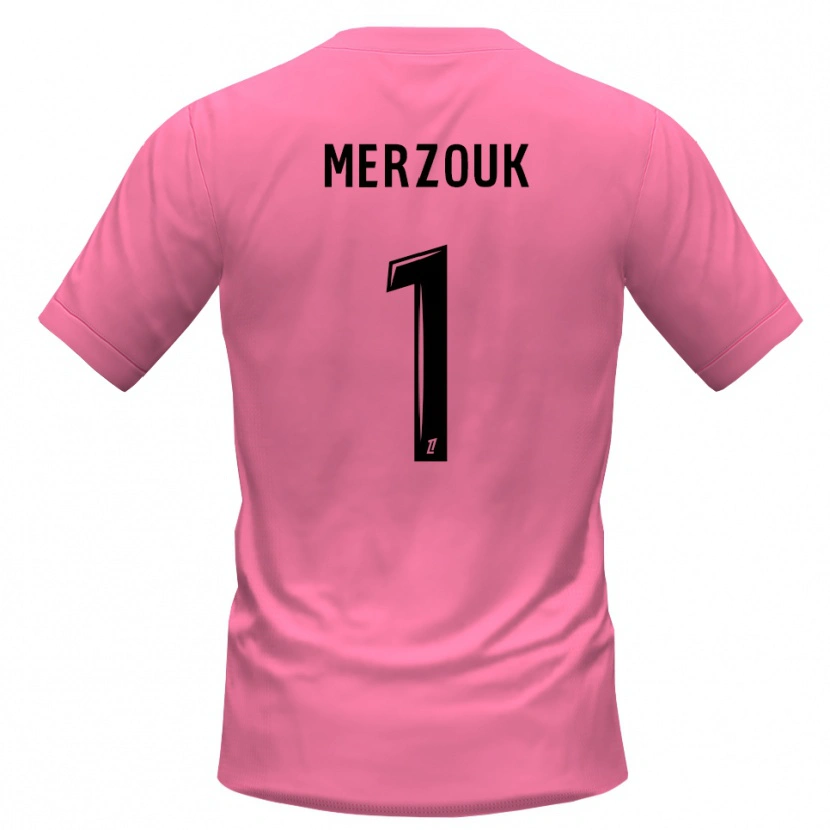 Danxen Mujer Camiseta Samy Merzouk #1 Rosa Negro Portero Equipación 2025/26 La Camisa México