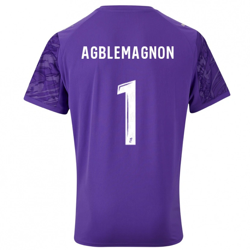 Danxen Mujer Camiseta Jordan Agblemagnon #1 Púrpura Blanco Portero Equipación 2025/26 La Camisa México
