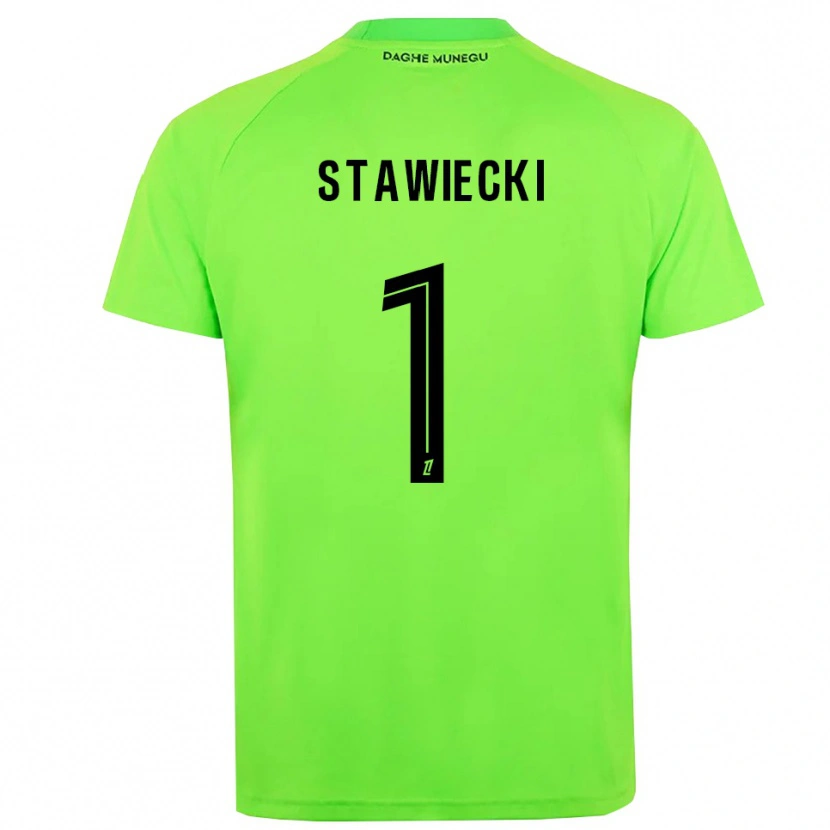 Danxen Mujer Camiseta Jules Stawiecki #1 Verde Negro Portero Equipación 2025/26 La Camisa México