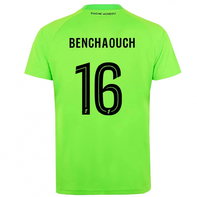 Danxen Mujer Camiseta Yanis Benchaouch #16 Verde Negro Portero Equipación 2025/26 La Camisa México