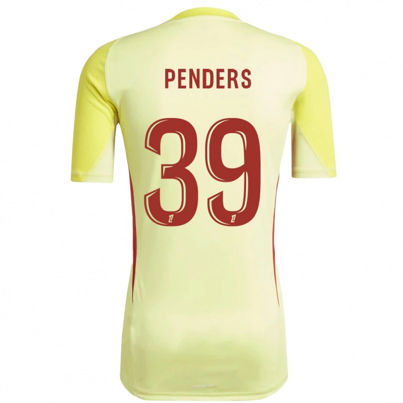 Danxen Mujer Camiseta Mike Penders #39 Amarillo Rojo Claro Portero Equipación 2025/26 La Camisa México
