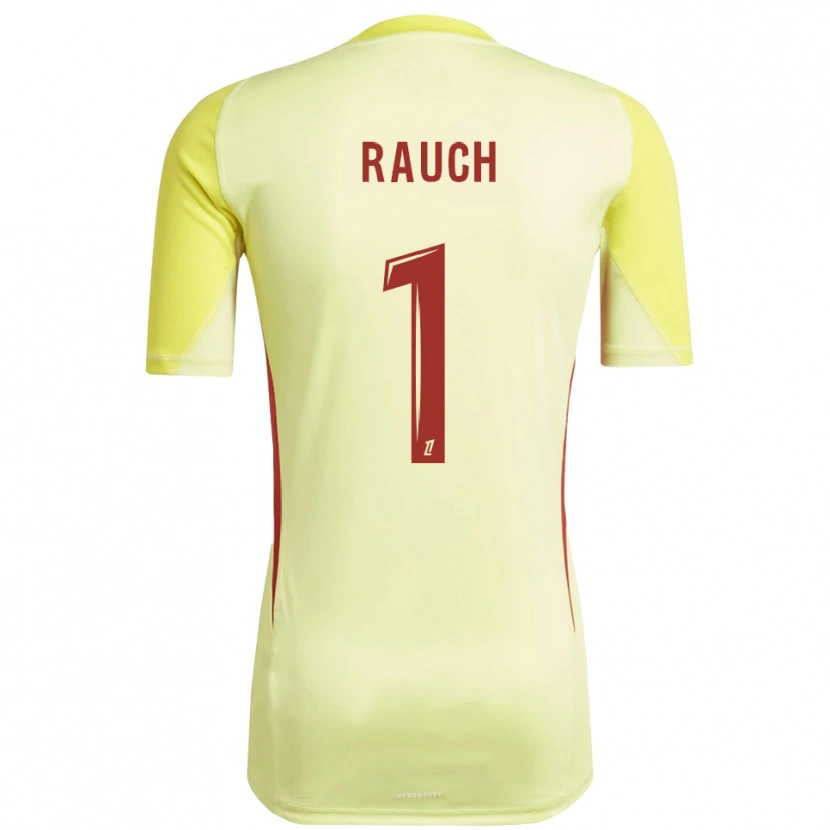 Danxen Mujer Camiseta Hugo Rauch #1 Amarillo Rojo Claro Portero Equipación 2025/26 La Camisa México