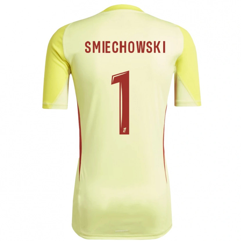 Danxen Mujer Camiseta Artur Smiechowski #1 Amarillo Rojo Claro Portero Equipación 2025/26 La Camisa México