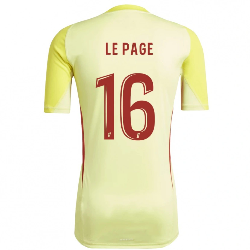 Danxen Mujer Camiseta Manon Le Page #16 Amarillo Rojo Claro Portero Equipación 2025/26 La Camisa México