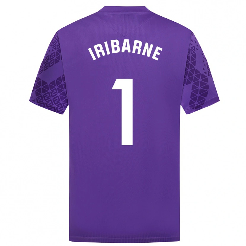 Danxen Mujer Camiseta Bruno Iribarne #1 Púrpura Blanco Portero Equipación 2025/26 La Camisa México