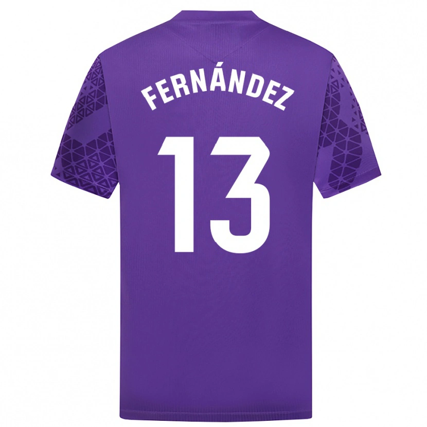Danxen Mujer Camiseta Andrés Fernández #13 Púrpura Blanco Portero Equipación 2025/26 La Camisa México