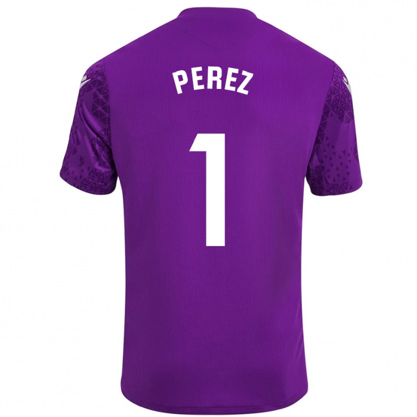 Danxen Mujer Camiseta Fer Pérez #1 Púrpura Blanco Oscuro Portero Equipación 2025/26 La Camisa México