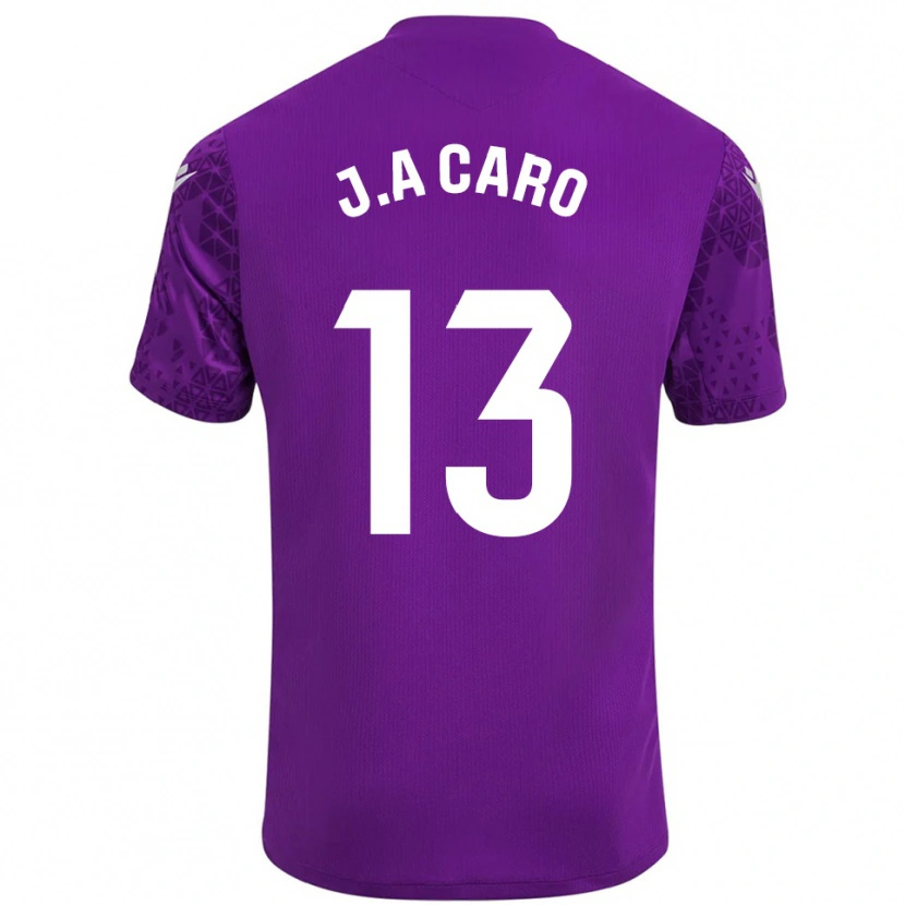 Danxen Mujer Camiseta José Antonio Caro #13 Púrpura Blanco Oscuro Portero Equipación 2025/26 La Camisa México