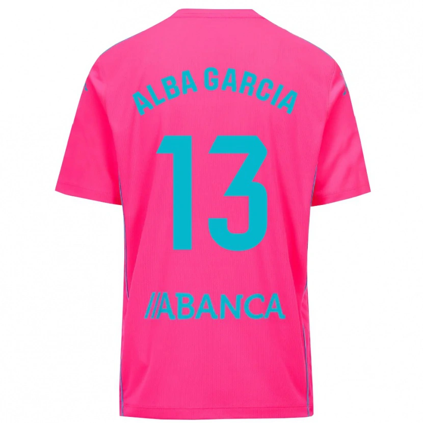 Danxen Mujer Camiseta Lucía Alba García #13 Negro Rosa Profundo Portero Equipación 2025/26 La Camisa México