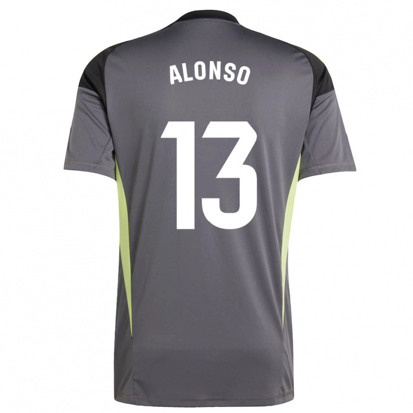 Danxen Mujer Camiseta Maikel Alonso #13 Gris Oscuro Negro Portero Equipación 2025/26 La Camisa México