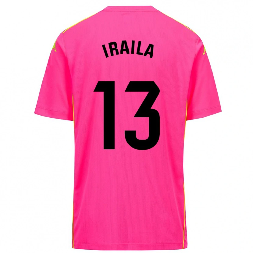 Danxen Mujer Camiseta Iraila Rivera Simón #13 Negro Rosa Profundo Portero Equipación 2025/26 La Camisa México