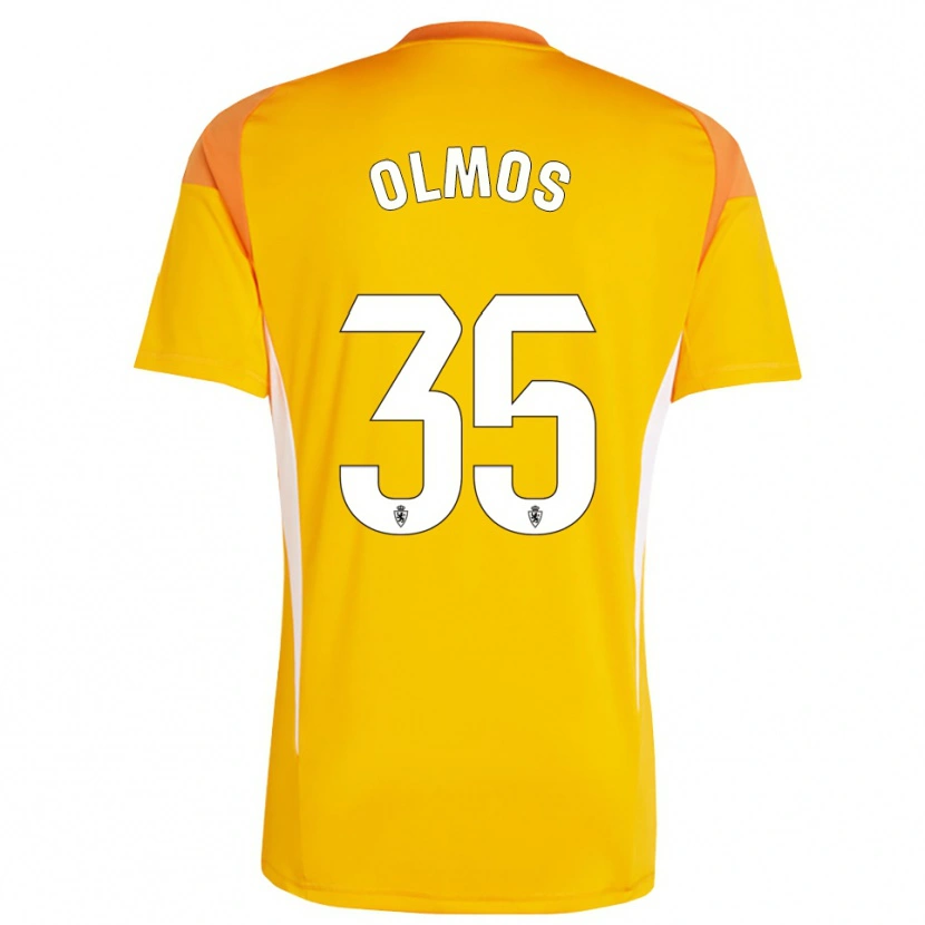 Danxen Mujer Camiseta Lucas Olmos #35 Amarillo Naranja Oscuro Portero Equipación 2025/26 La Camisa México