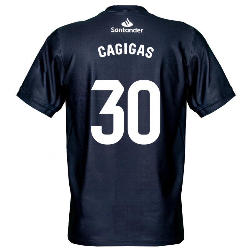 Danxen Mujer Camiseta Iván Cagigas #30 Blanco Azul Medianoche Portero Equipación 2025/26 La Camisa México