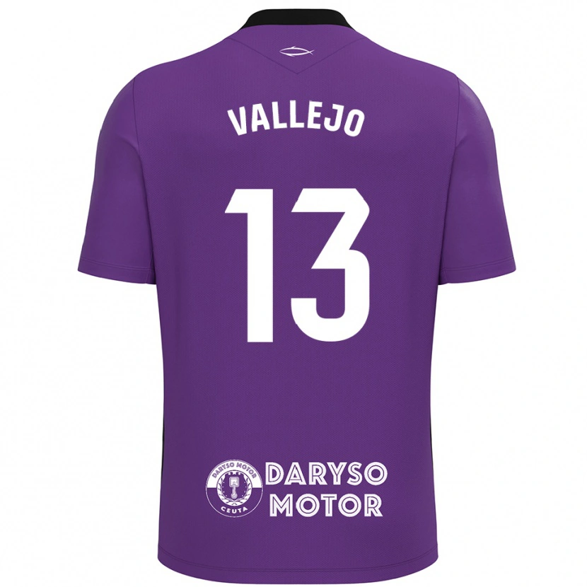 Danxen Mujer Camiseta Guillermo Vallejo #13 Púrpura Blanco Portero Equipación 2025/26 La Camisa México