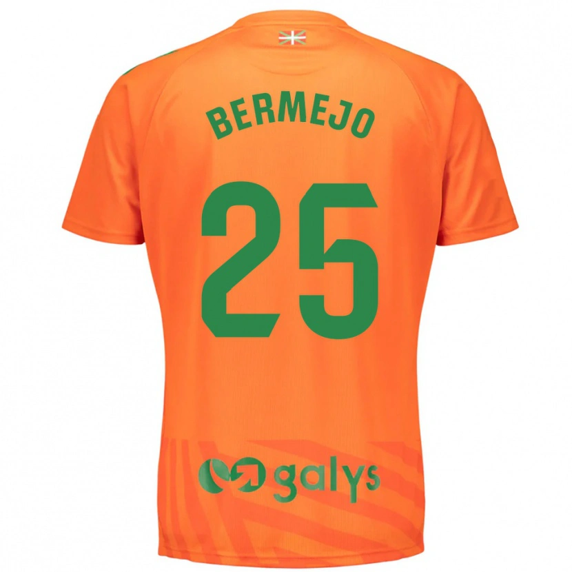 Danxen Mujer Camiseta Joseba Bermejo #25 Verde Naranja Portero Equipación 2025/26 La Camisa México