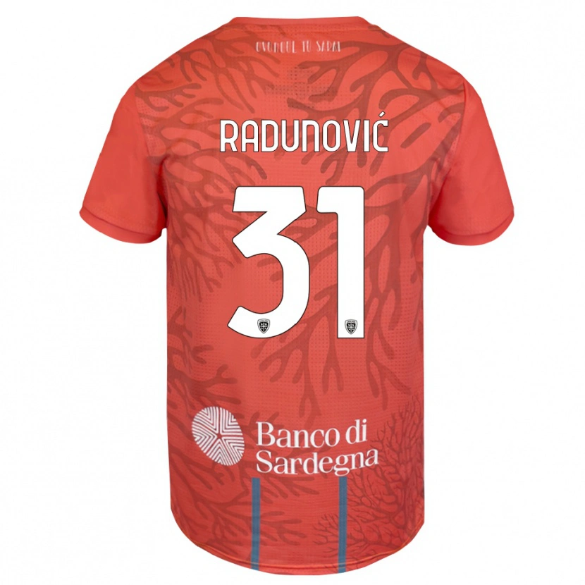 Danxen Mujer Camiseta Boris Radunović #31 Naranja Rojo Blanco Portero Equipación 2025/26 La Camisa México