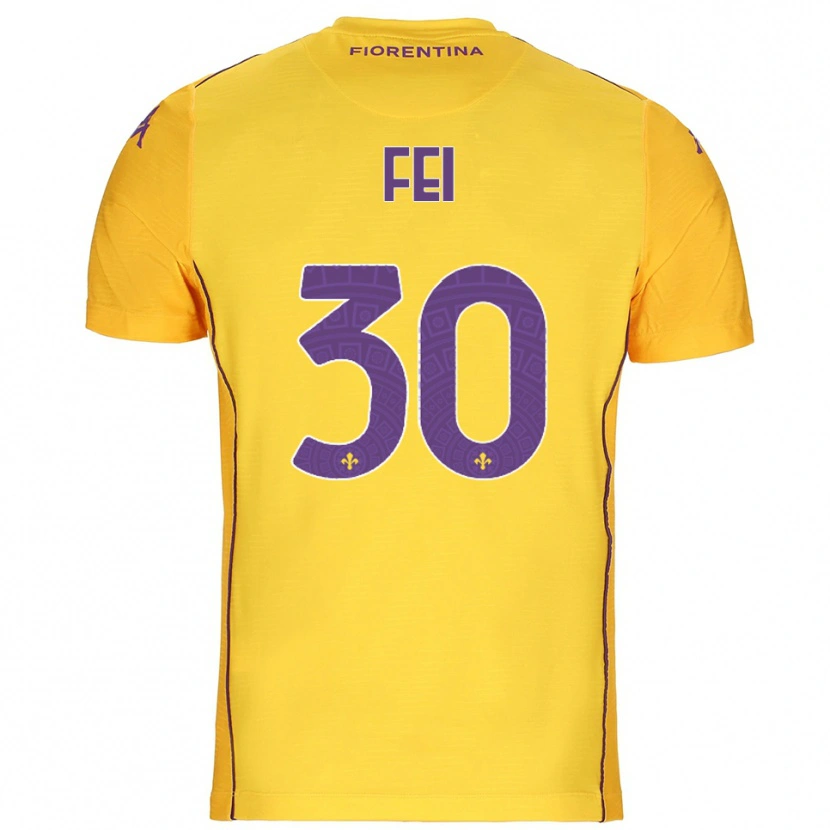Danxen Mujer Camiseta Gianmaria Fei #30 Naranja Amarillo Púrpura Portero Equipación 2025/26 La Camisa México
