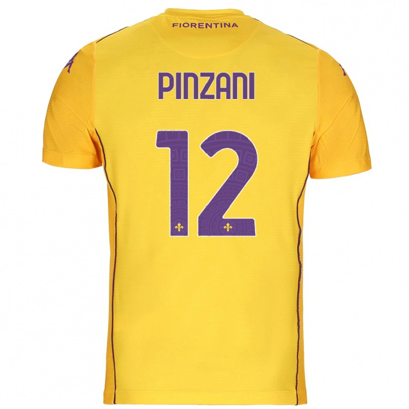Danxen Mujer Camiseta Lorenzo Pinzani #12 Naranja Amarillo Púrpura Portero Equipación 2025/26 La Camisa México