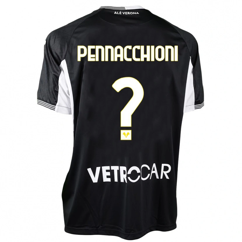 Danxen Mujer Camiseta Jacopo Pennacchioni #0 Negro Blanco Portero Equipación 2025/26 La Camisa México