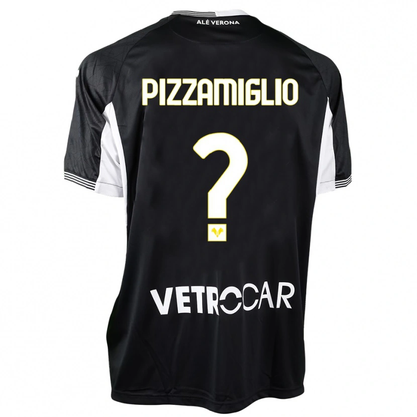 Danxen Mujer Camiseta Gianmaria Pizzamiglio #0 Negro Blanco Portero Equipación 2025/26 La Camisa México