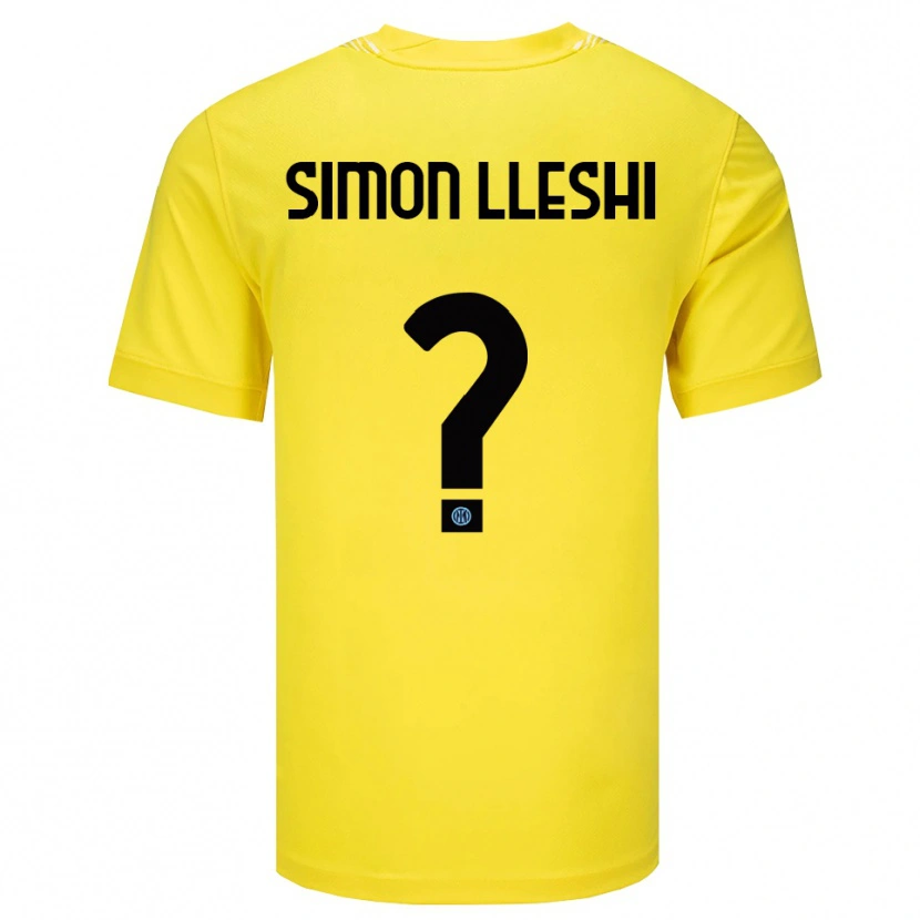 Danxen Mujer Camiseta Simon Lleshi #0 Amarillo Claro Negro Portero Equipación 2025/26 La Camisa México