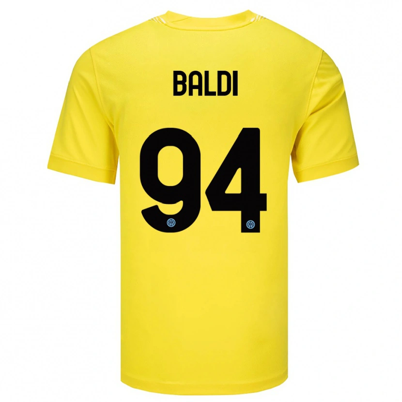 Danxen Mujer Camiseta Rachele Baldi #94 Amarillo Claro Negro Portero Equipación 2025/26 La Camisa México