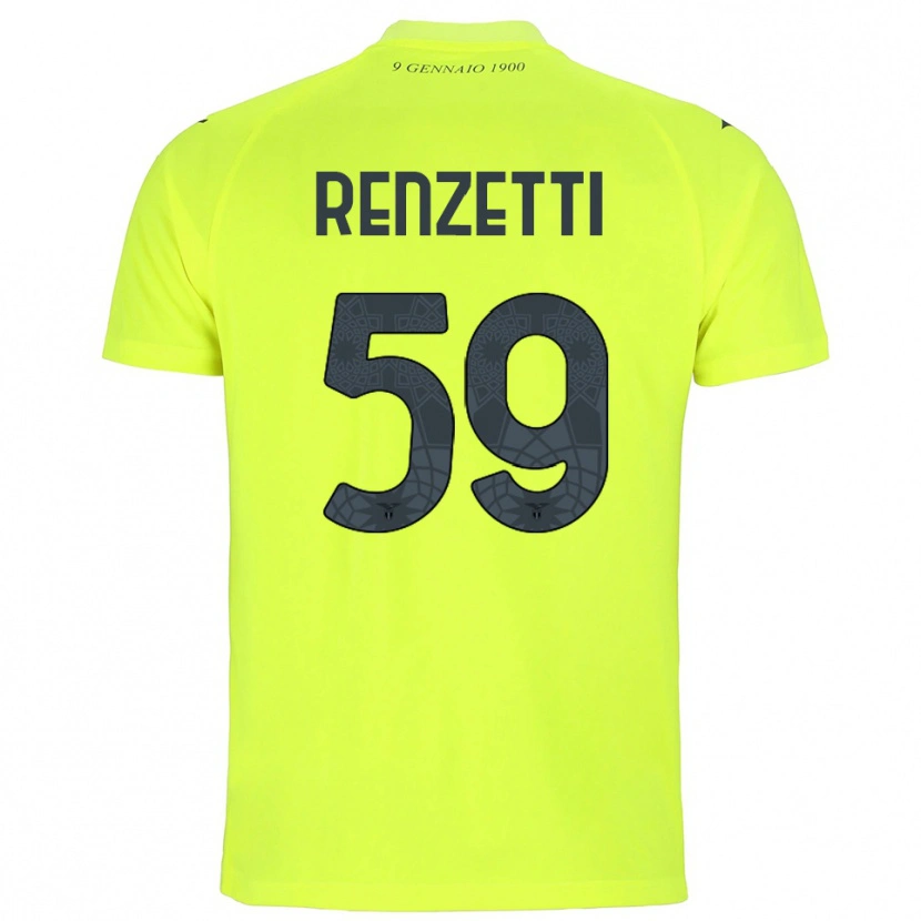 Danxen Mujer Camiseta Davide Renzetti #59 Verde Fluorescente Portero Equipación 2025/26 La Camisa México