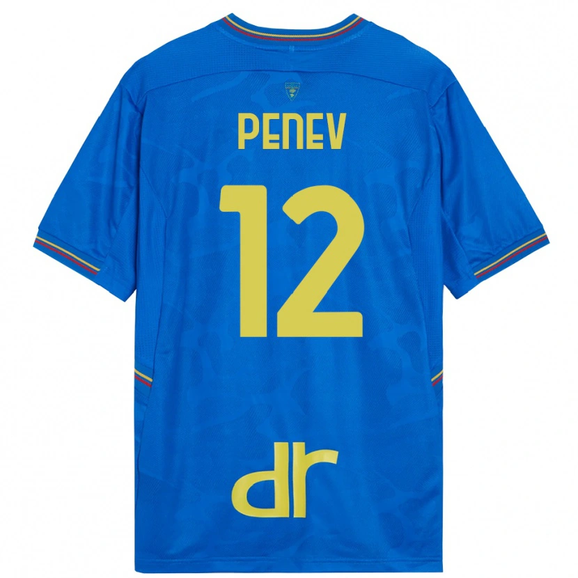 Danxen Mujer Camiseta Plamen Penev #12 Azul Real Marrón Portero Equipación 2025/26 La Camisa México