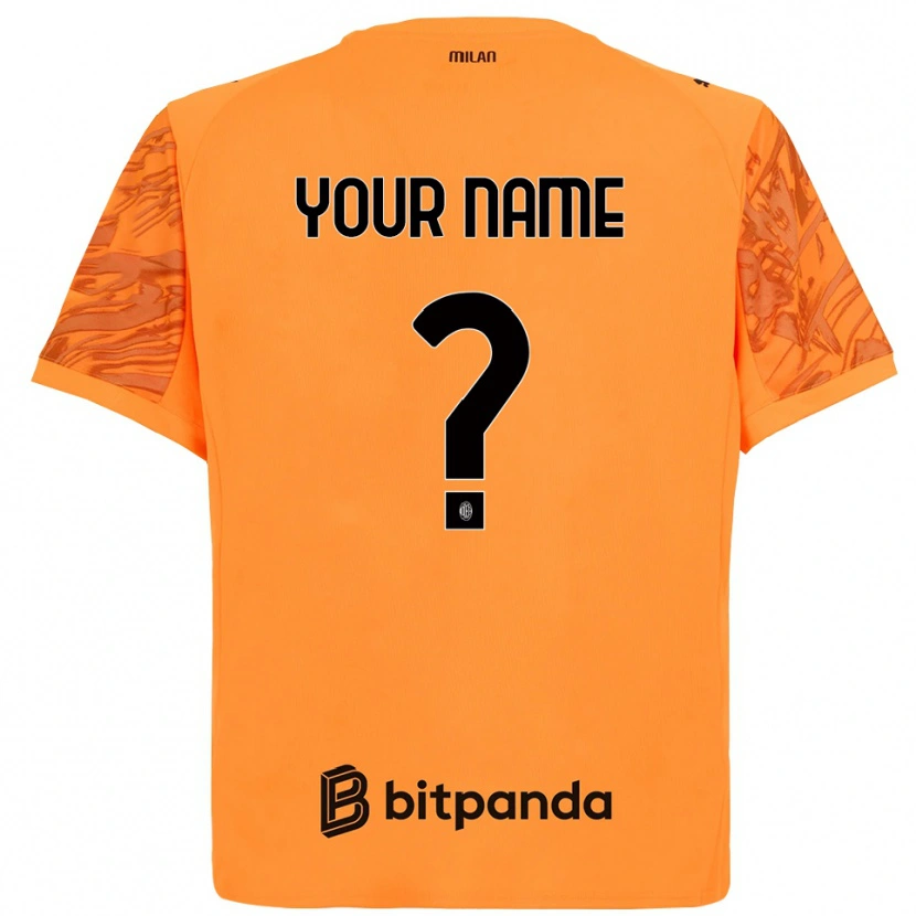 Danxen Mujer Camiseta AC Milan Naranja Amarillo Negro Portero Equipación 2025/26 La Camisa México