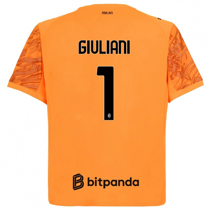 Danxen Mujer Camiseta Laura Giuliani #1 Naranja Amarillo Negro Portero Equipación 2025/26 La Camisa México