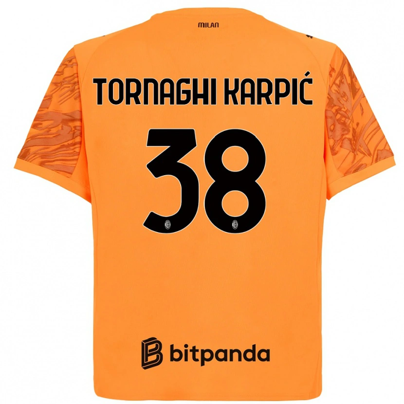 Danxen Mujer Camiseta Lavinia Tornaghi Karpić #38 Naranja Amarillo Negro Portero Equipación 2025/26 La Camisa México