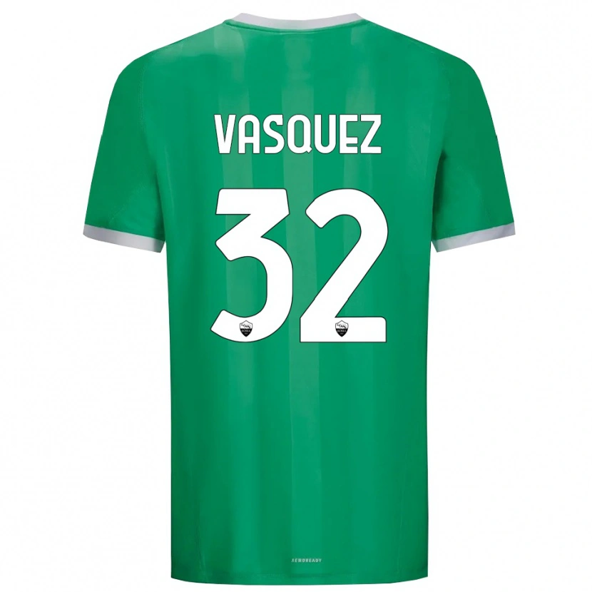 Danxen Mujer Camiseta Devis Vásquez #32 Verde Blanco Portero Equipación 2025/26 La Camisa México