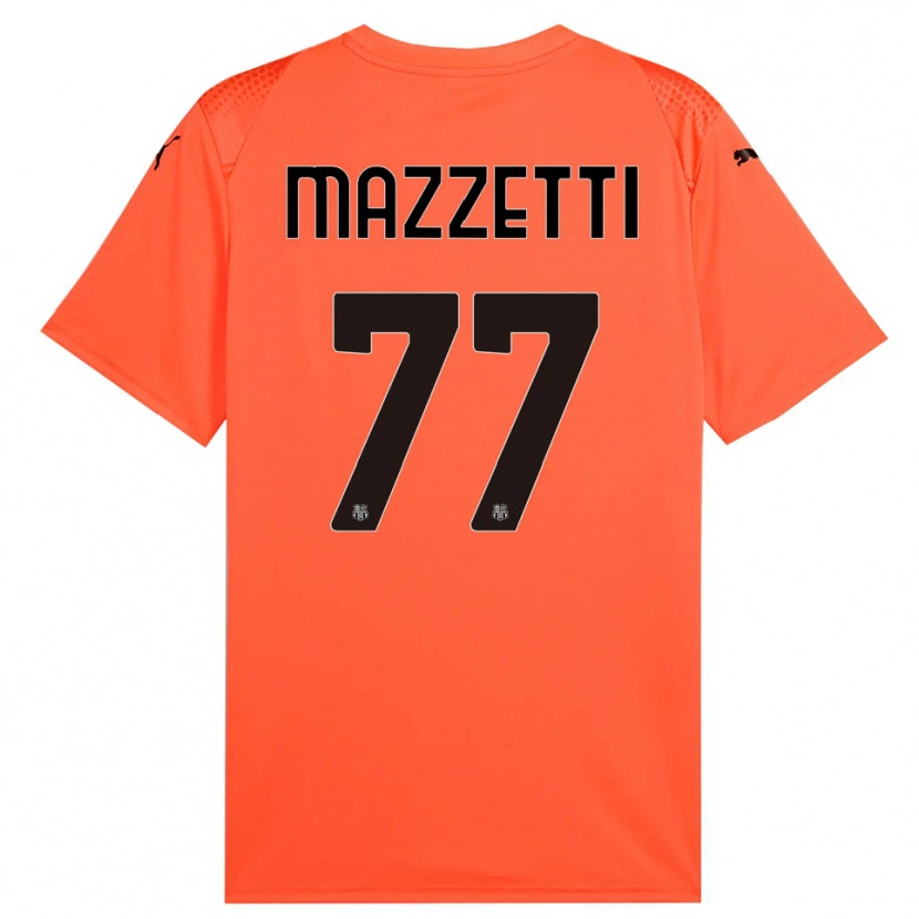 Danxen Mujer Camiseta Riccardo Mazzetti #77 Naranja Negro Portero Equipación 2025/26 La Camisa México