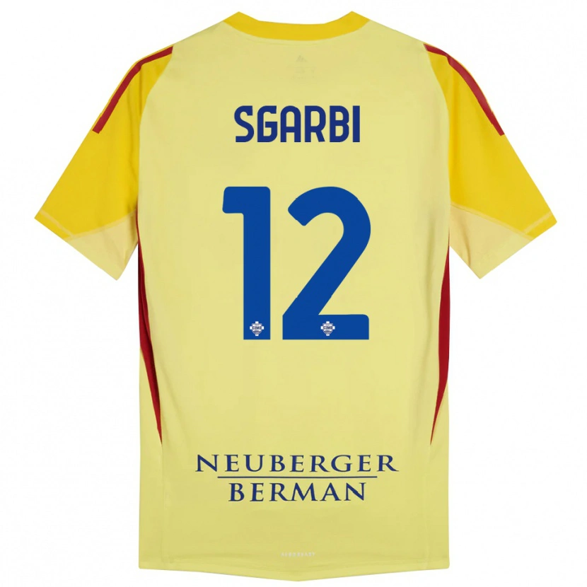 Danxen Mujer Camiseta Dylan Sgarbi #12 Amarillo Claro Negro Portero Equipación 2025/26 La Camisa México