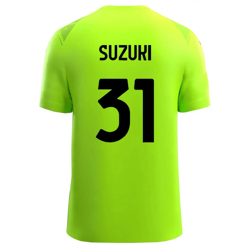 Danxen Mujer Camiseta Zion Suzuki #31 Verde Césped Negro Portero Equipación 2025/26 La Camisa México
