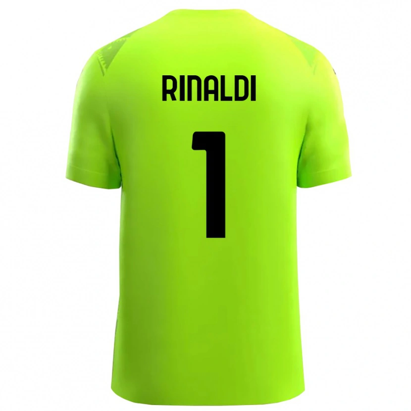 Danxen Mujer Camiseta Filippo Rinaldi #1 Verde Césped Negro Portero Equipación 2025/26 La Camisa México