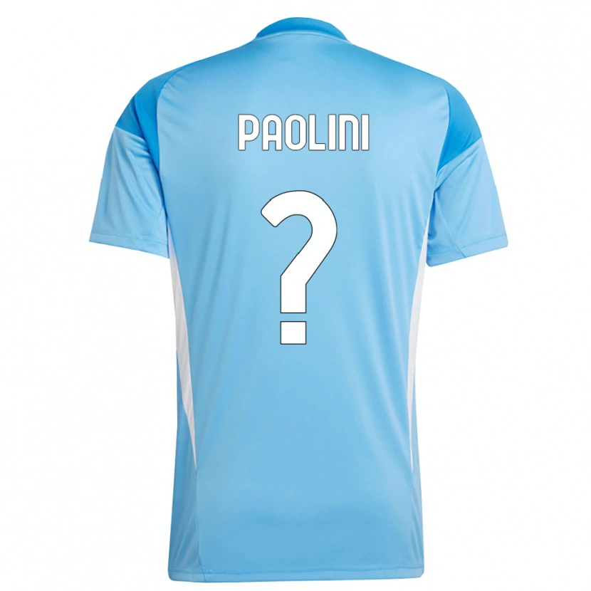 Danxen Mujer Camiseta Andrea Paolini #0 Azul Cielo Blanco Portero Equipación 2025/26 La Camisa México